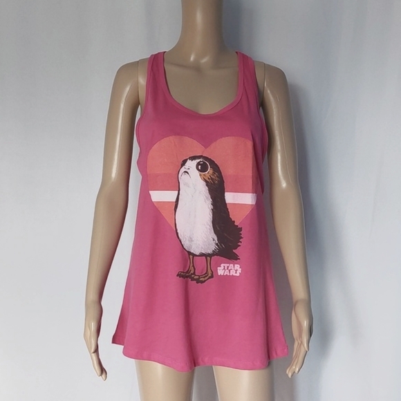 Star Wars Tops - Star wars women's Juniors porg love Racerback tanto top size XS